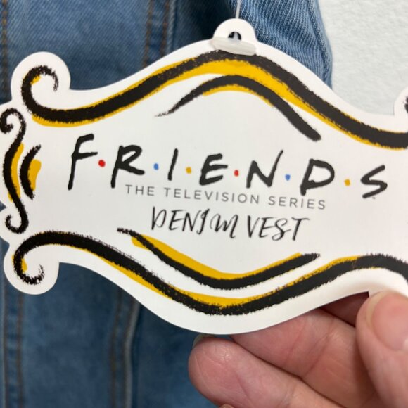 NWT Friends TV Series Denim Vest "You're My Lobster" Graphic Large Culturefly - Picture 4 of 8